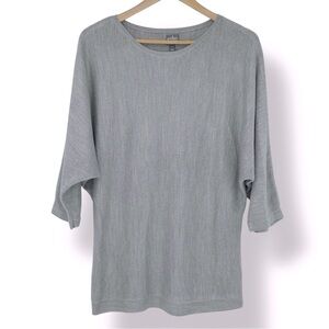 Soho Jeans by N.Y. & Co. light gray batwing 3/4 sleeve tunic top wms sz med